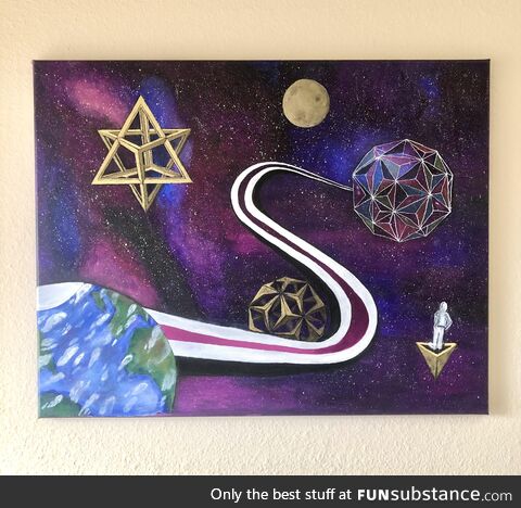 My latest painting, To The Stars (Homage to Jamnitzer)