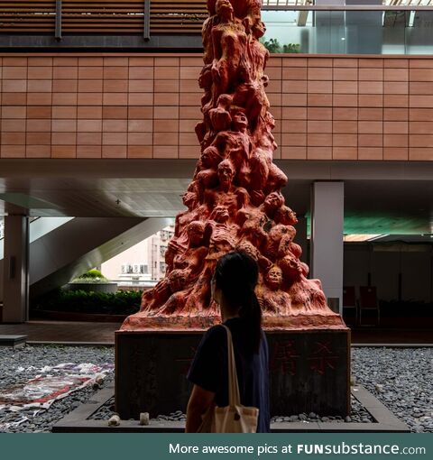 Tiananmen Square monument, the Pillar of Shame. Artist- Jens Galschiøt