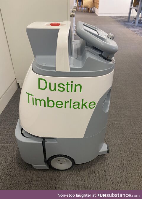 Automated robot sweeper in our office…
