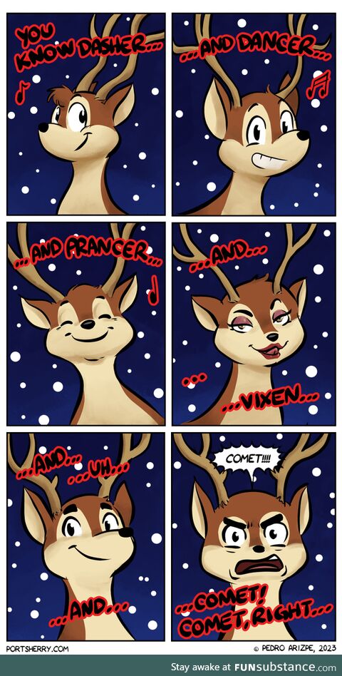 Vixen, The Red-Lipped Reindeer