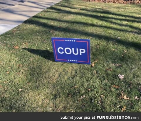 My yard sign from December 4, 2020. We all knew what was coming and why