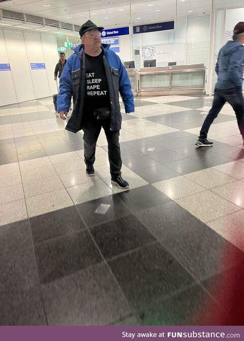 How is this t-shirt acceptable at airport, or anywhere