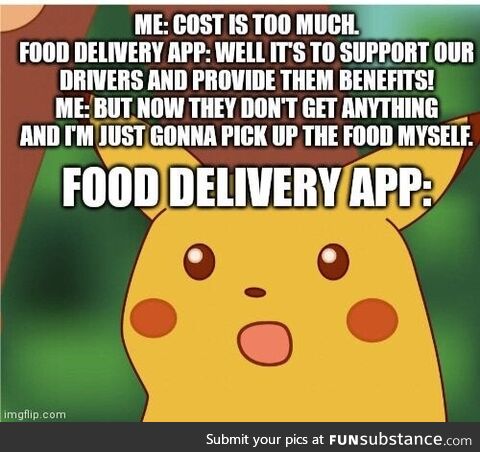 Ordering from a food delivery app