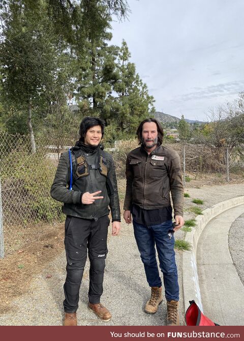 Met Keanu Reeves while riding today