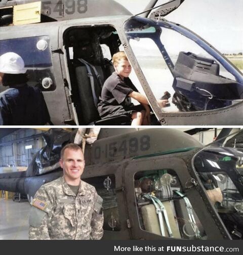 This pilot found out that the OH58 Kiowa helicopter he'd been flying was the very same