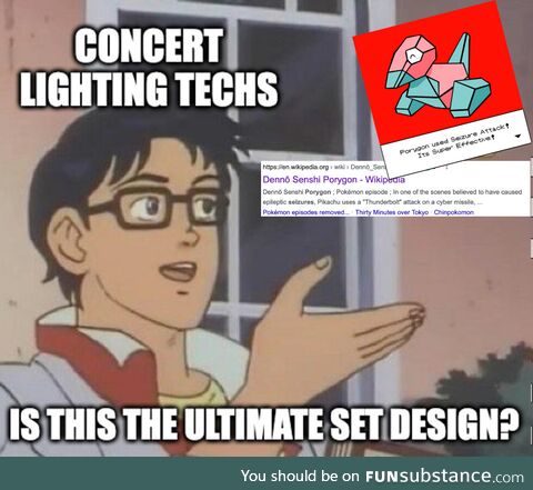 Red/Blue Strobe lights for half a concert? Genius! What could go wrong?