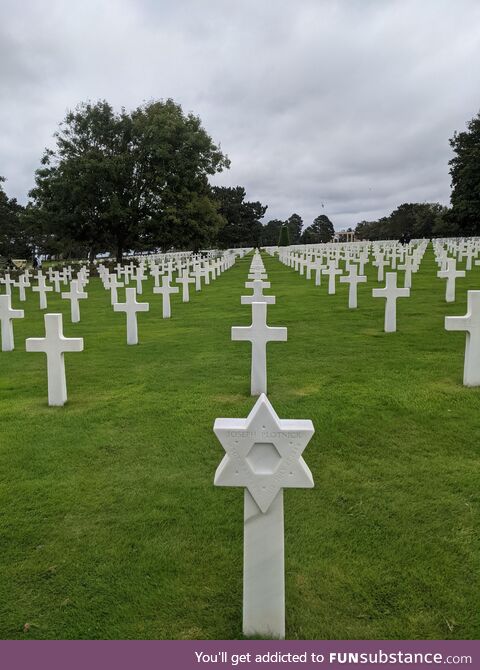American Memorial Cemetery in Normandy, France. Site of D-Day Invasion 78 years ago