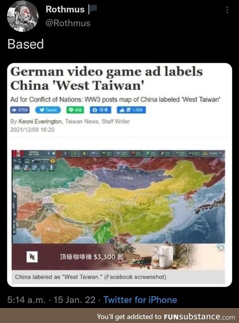 Why not 'lesser taiwan'?
