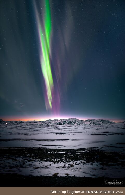 Sunset Aurora in Iceland