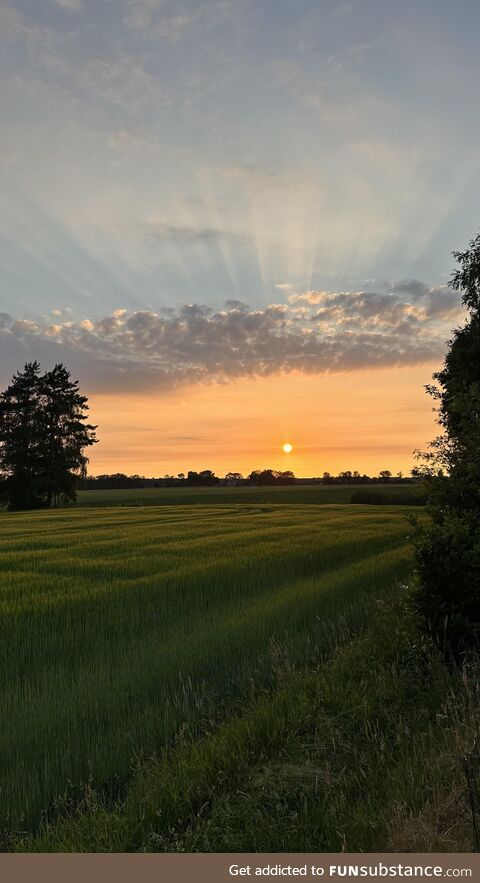 Sunset somewhere in The Netherlands