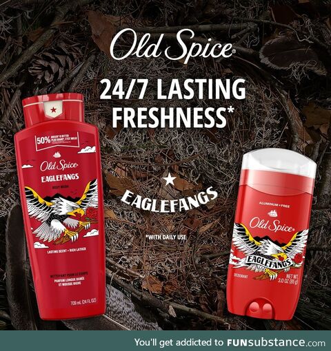Give odor THE BIRD with Old Spice Eaglefangs Deodorant with 24/7 Lasting Freshness with