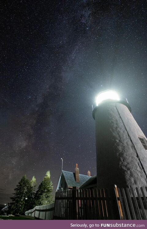 Pemaquid Lighthouse ME with the Milkyway