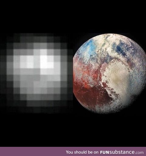 A photo of Pluto - 24 years apart (1994-2018)