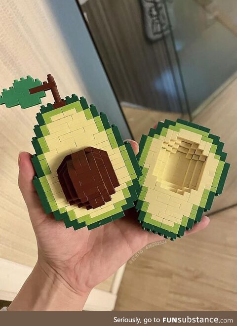 For some reason, this is very appealing. Lego Avocado