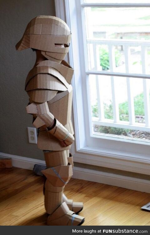 Kids cardboard armour
