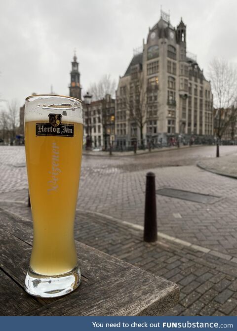 A beer in Amsterdam on 2/20/2020.