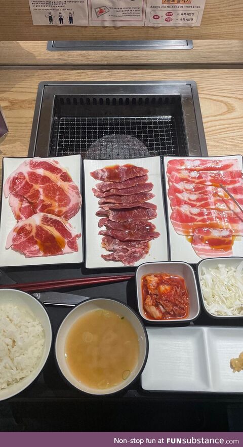 Solo Korean BBQ for dinner