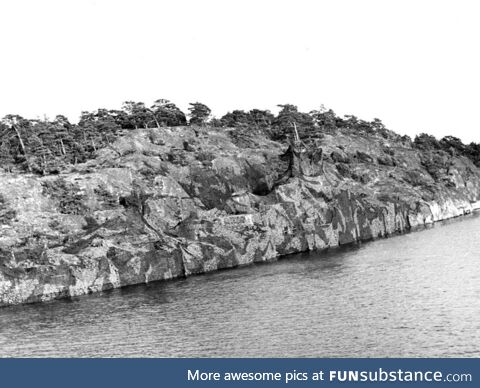 A camouflaged Swedish Navy ship