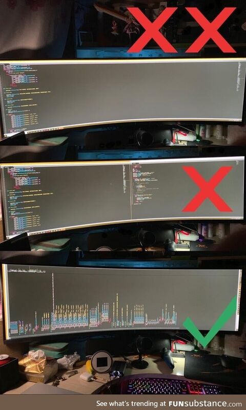 How to program on large monitors