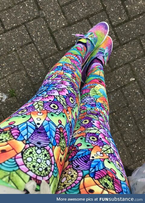 [OC] got some weird looks but I love colourful leggings