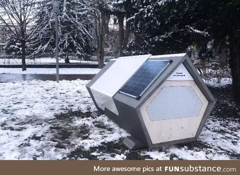 Ulm, a city in Germany has made these thermally insulated pods for homeless people to