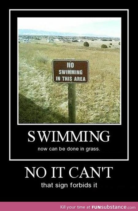 No swimming in this area