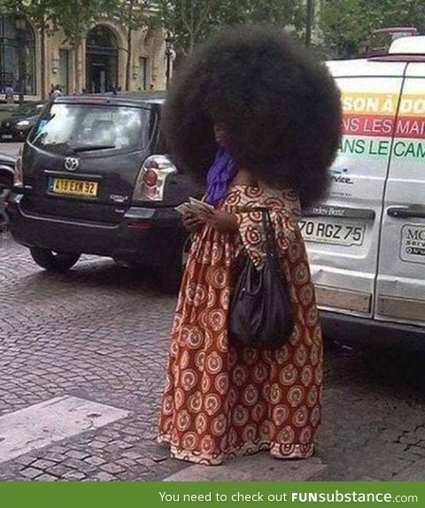 That is one huge afro