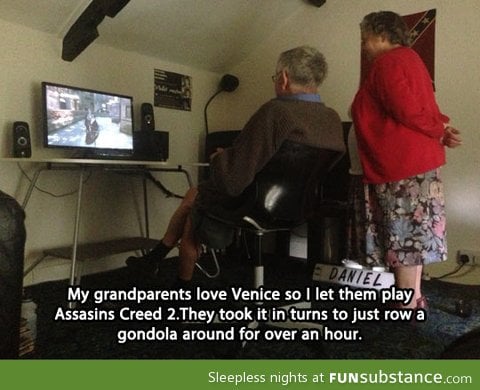 Grandparents enjoy video games too