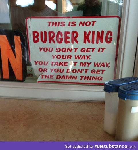 Sign at a concessions stand