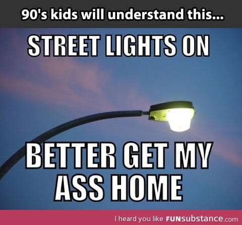 When the street lights went on…