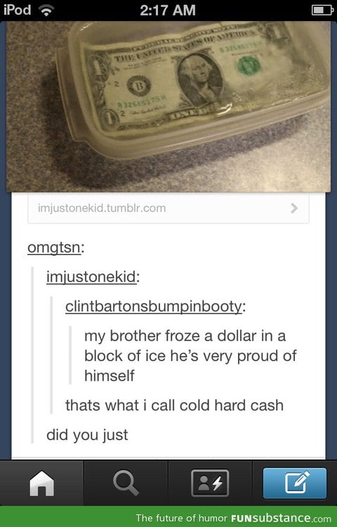 Cold hard cash