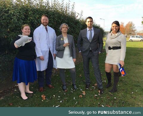 My coworkers decided to dress up as characters from Archer