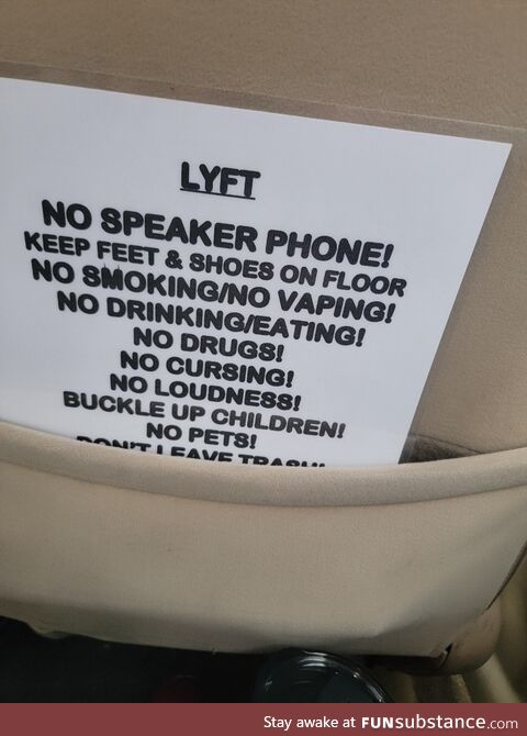 Lyft driver ain't putting up with no shenanigans!