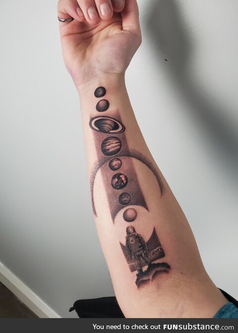 I got the solar system tattooed on my forearm