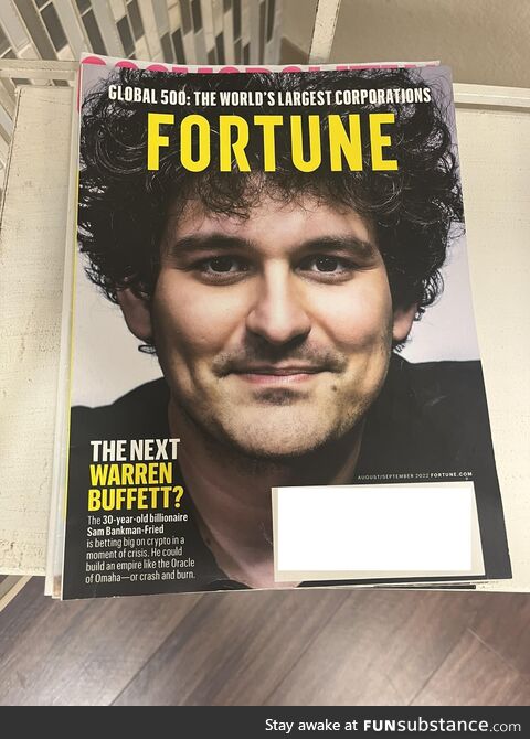 This poorly aged magazine cover in my dentist’s office