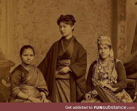 Three women, each was the first in their country to receive a doctorate in western