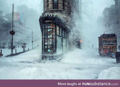 Photo of New York winter storm by Michele Pаlazzo looks like a painting
