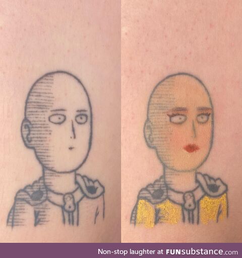 Yassified my boyfriend’s tattoo today
