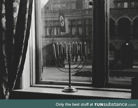 Hanukkah, December 1931 in Kiel, Germany. A Jewish family captured this photograph