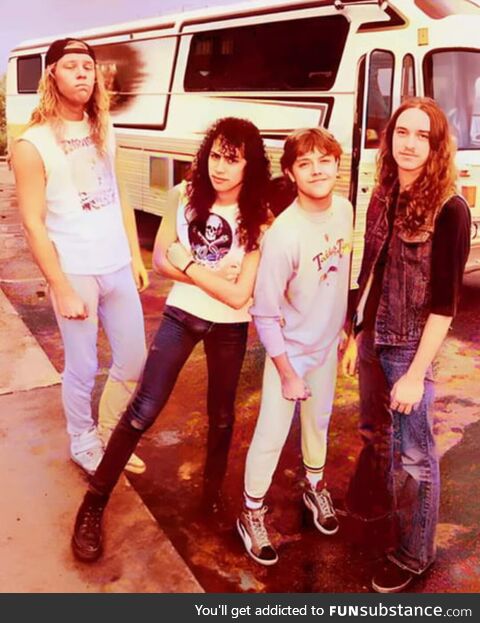 "Teenagers in the 80s used to look much older..." Here's Metallica in 1985 ( Early 20's)