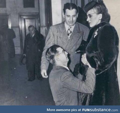 A man begging for forgiveness inside a Chicago Divorce Court, 1948