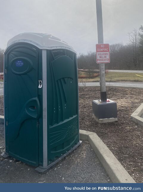 My 8 yo asked me why he wasn’t allowed to poop in this porta-potty