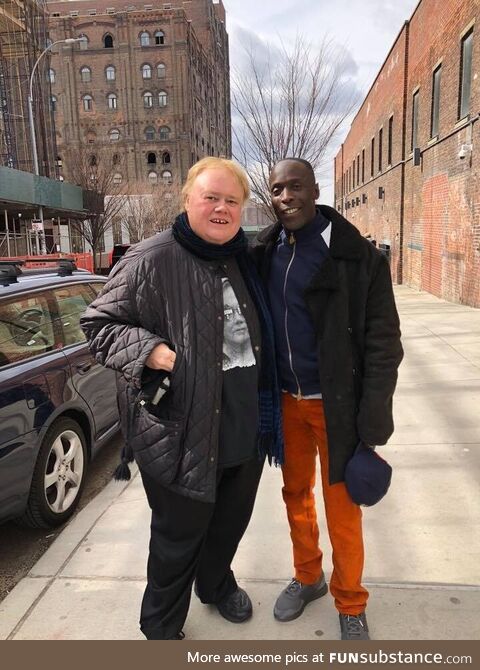 Louie Anderson and Michael K. Williams. Found randomly on Louie's official Facebook