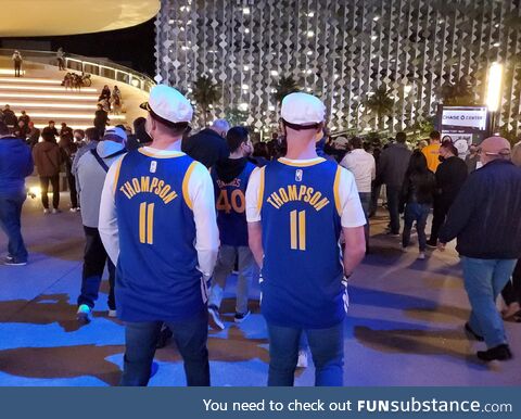 An 80's band showed up at the Warriors game tonight