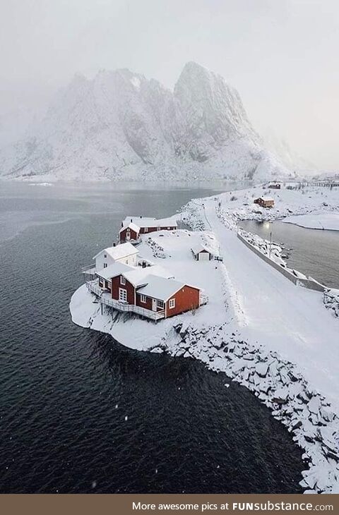 Snow in Lofoten, Norway