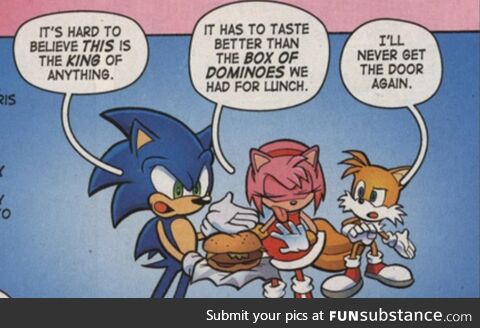 Sonic and Friends try Fast Food