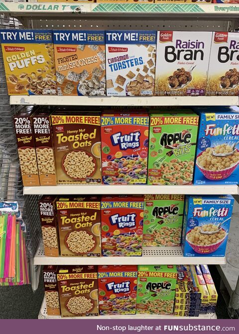 I went to the dollar store today and the cereal brands they had there looked strangely