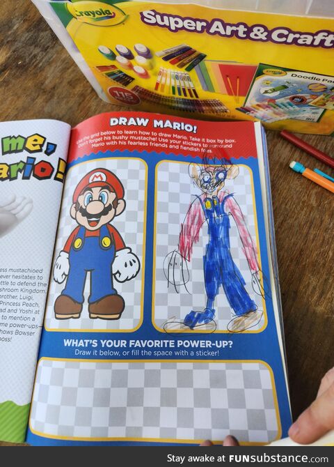 My 6 year old drew Mario