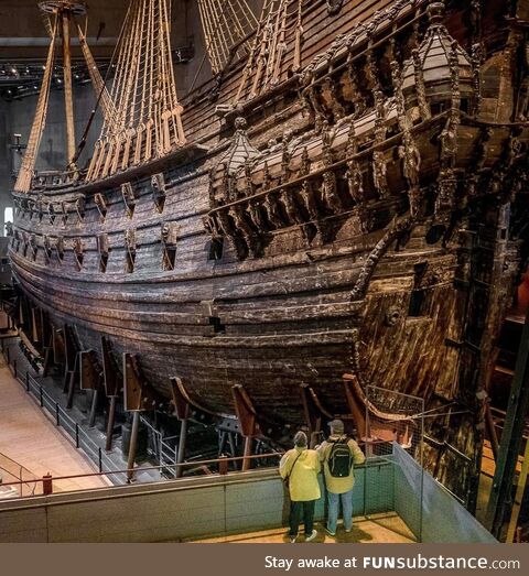 The Swedish warship Vasa. Today Vasa is the world's best preserved 17th century ship and