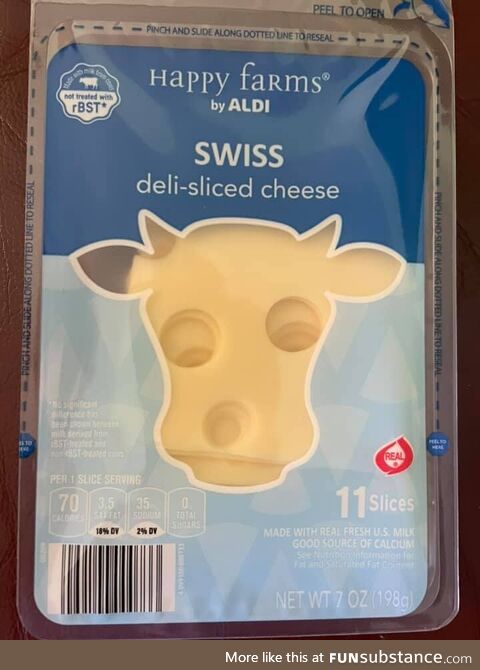The face on this Swiss cheese